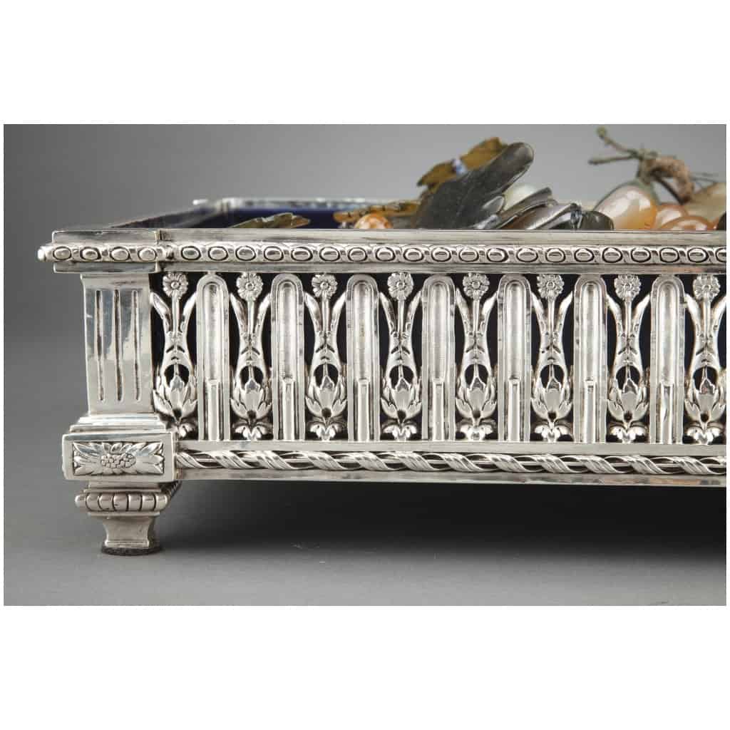 GOLDSMITH CHRISTOFLE – SILVERED BRONZE PLANTER XIXTH CENTURY 7