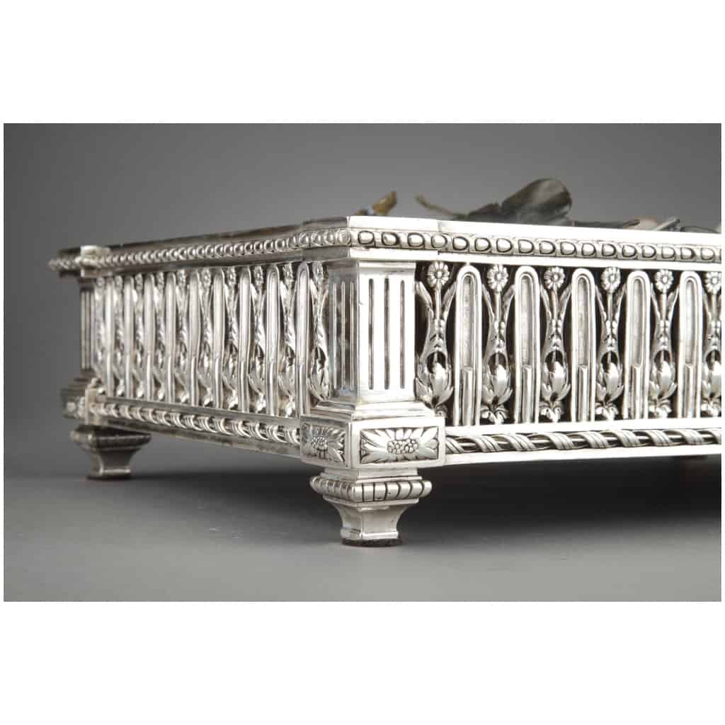 GOLDSMITH CHRISTOFLE – SILVERED BRONZE PLANTER XIXTH CENTURY 9