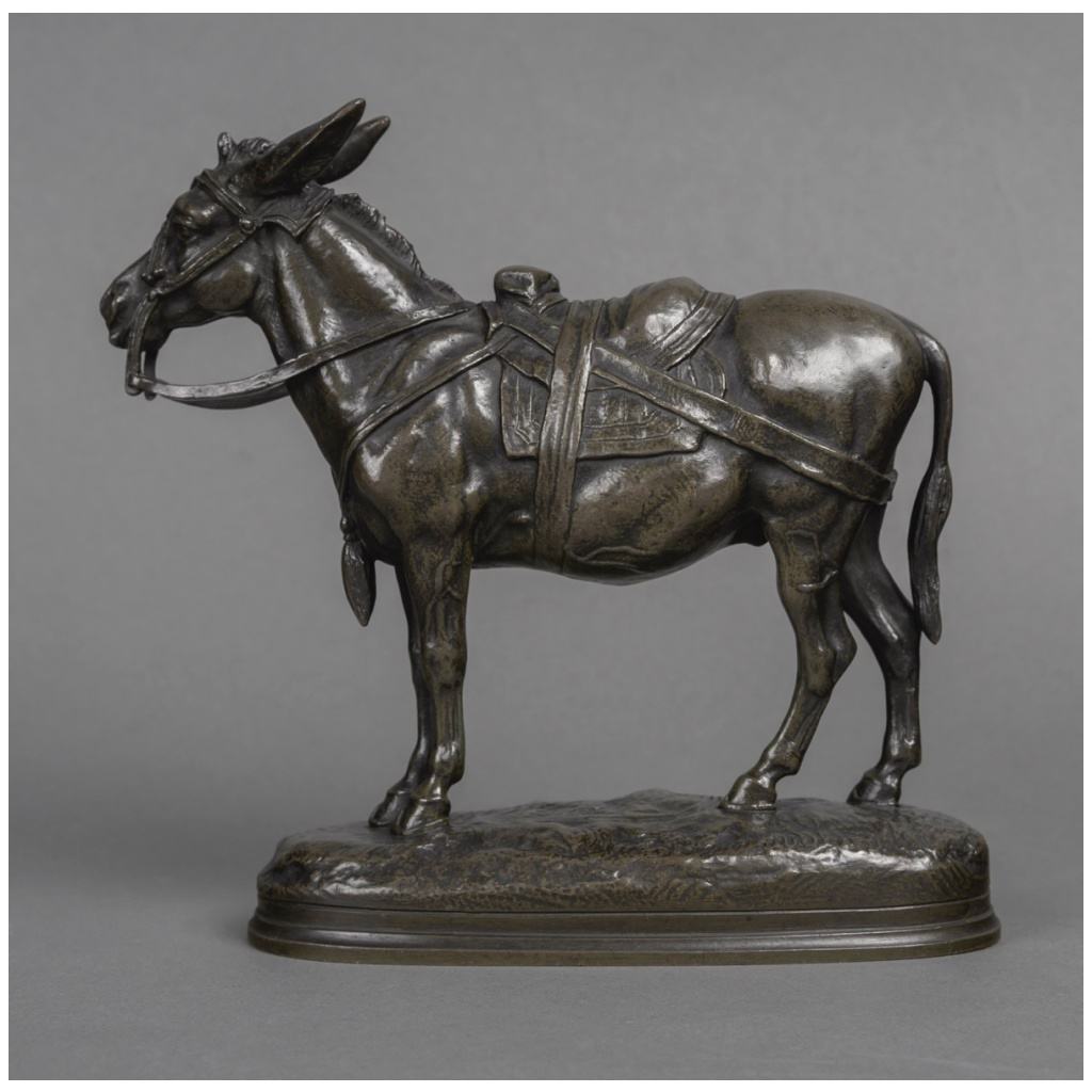 Sculpture – Âne , Alfred Barye (1839-1895) – Bronze 8