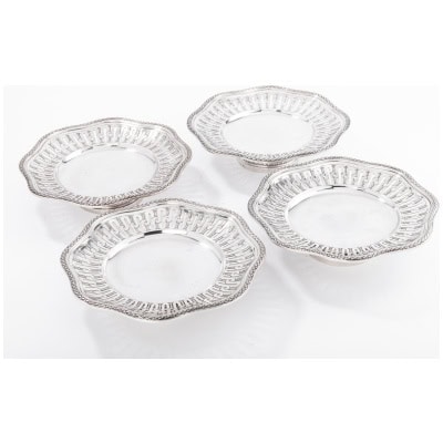 GOLDSMITH A. AUCOC – SET OF 4 STERLING SILVER CUPS XIXÈ