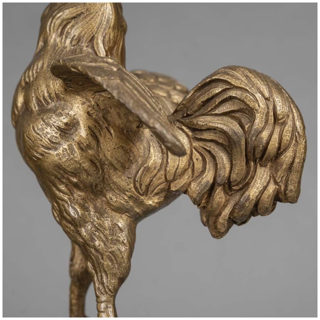 Sculpture – Le Coq , Oscar Ruffoni (1874-1946) – Bronze 8