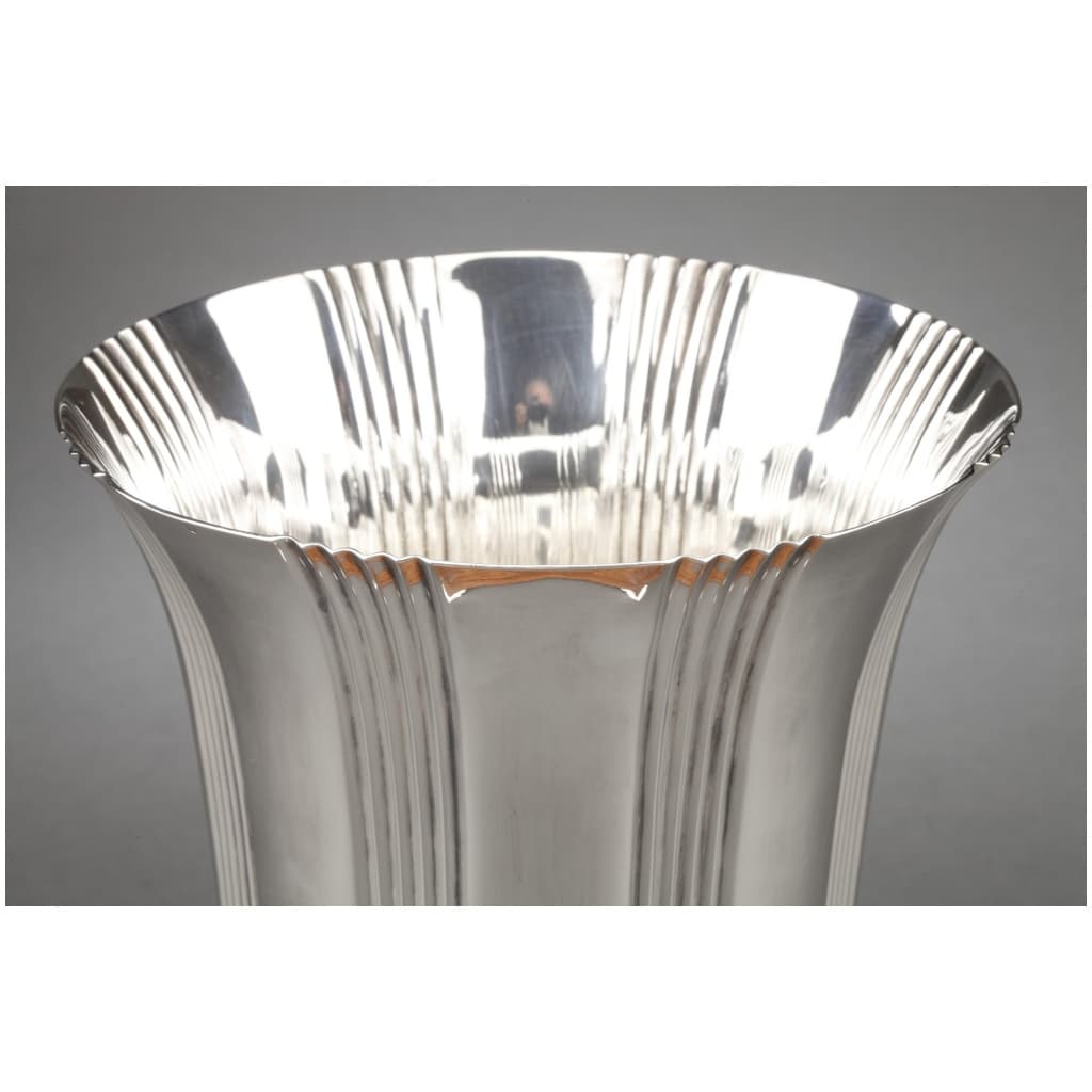 ORFÈVRE LAPPARRA – VASE EN ARGENT MASSIF ÉPOQUE ART DECO 8