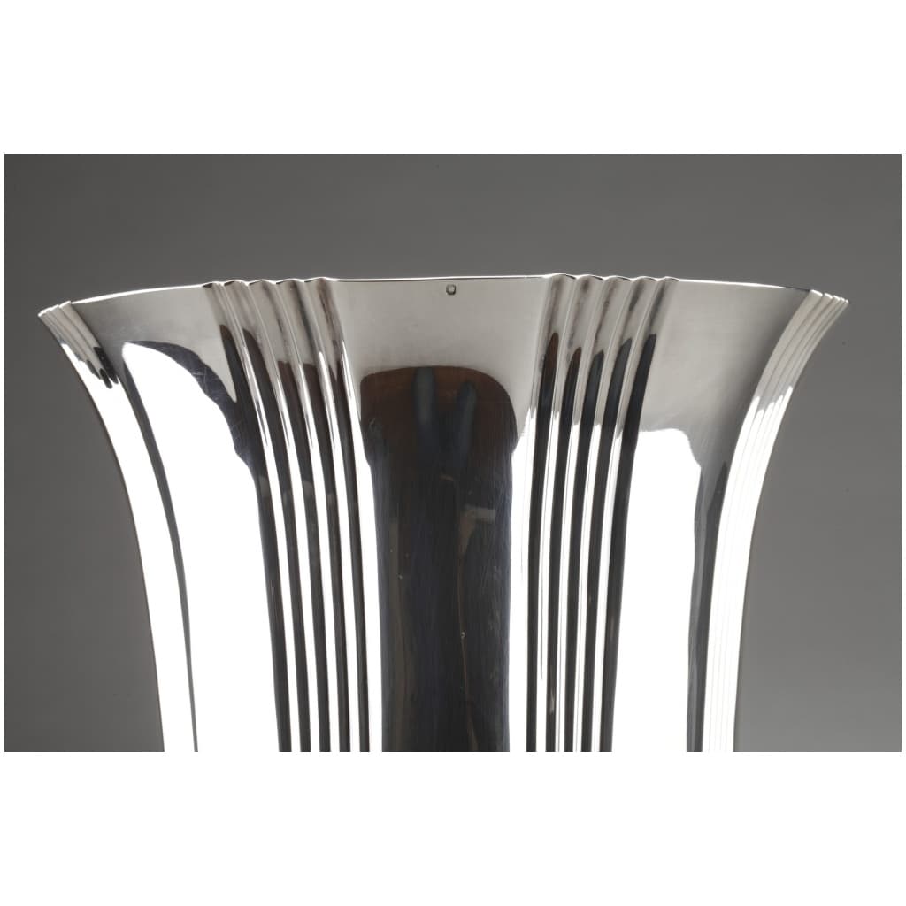 ORFÈVRE LAPPARRA – VASE EN ARGENT MASSIF ÉPOQUE ART DECO 14