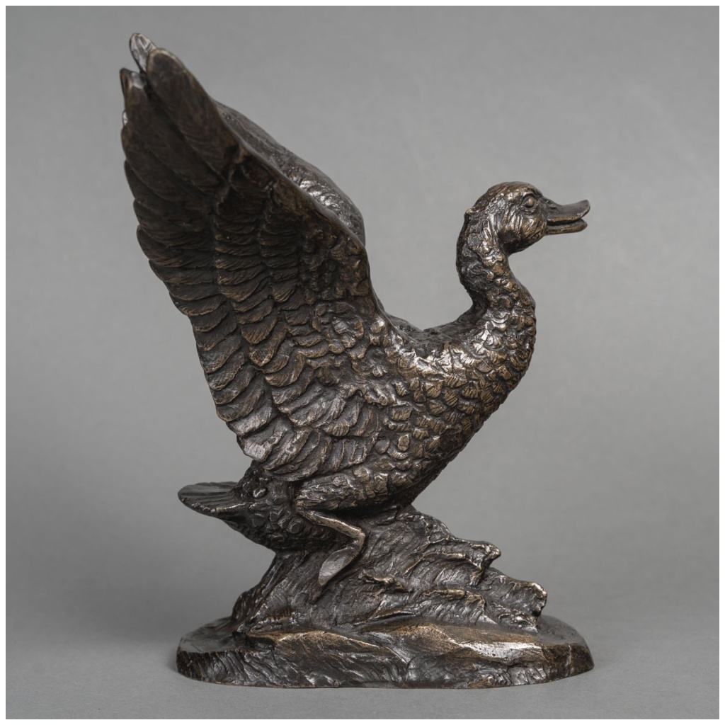 Sculpture – L’ Envol Du Canard , Irénée Rochard (1906-1984) – Bronze 8