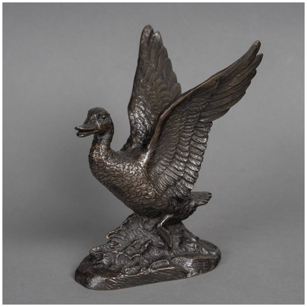 Sculpture – The Flight of the Duck, Irénée Rochard (1906-1984) – Bronze 4