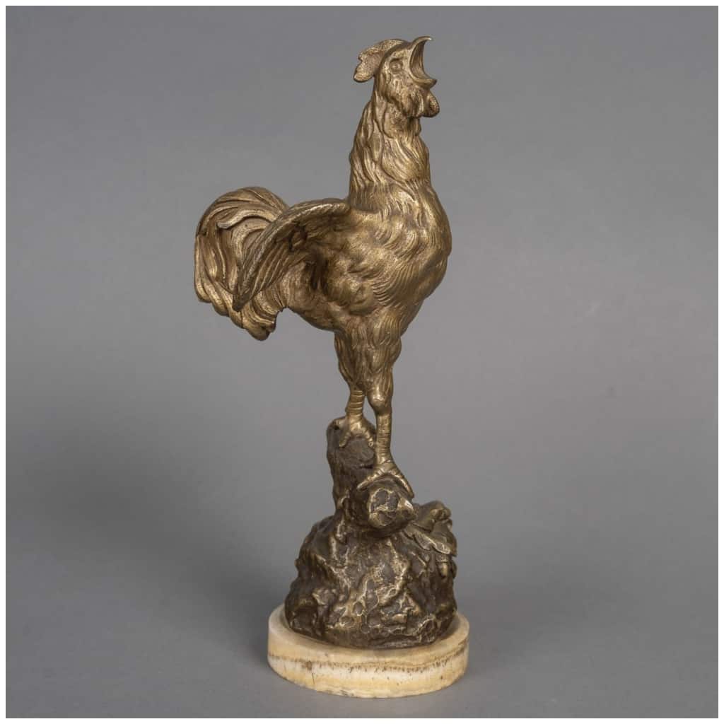 Sculpture – The Rooster, Oscar Ruffoni (1874-1946) – Bronze 4