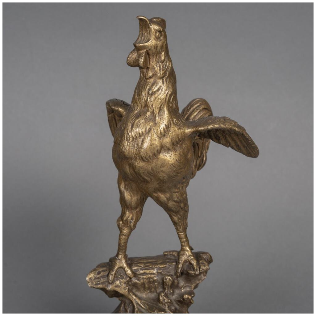 Sculpture – Le Coq , Oscar Ruffoni (1874-1946) – Bronze 5