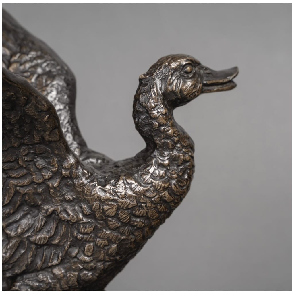 Sculpture – The Flight of the Duck, Irénée Rochard (1906-1984) – Bronze 9