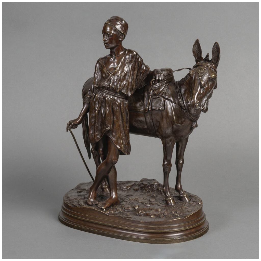 Groupe En Bronze , « L’ Anier Du Caire » , Alfred Dubucand (1828-1894) 4