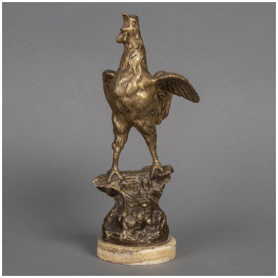 Sculpture – The Rooster, Oscar Ruffoni (1874-1946) – Bronze