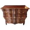 Commode Bordelaise Louis XV Arbalète 18è Siècle En Bois Fruitier Mouluré Et Sculpté 3 Tiroirs 34