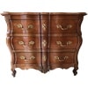 Commode Bordelaise Louis XV Arbalète 18è Siècle En Bois Fruitier Mouluré Et Sculpté 3 Tiroirs 33