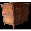 Commode Bordelaise Louis XV Arbalète 18è Siècle En Bois Fruitier Mouluré Et Sculpté 3 Tiroirs 25