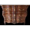 Commode Bordelaise Louis XV Arbalète 18è Siècle En Bois Fruitier Mouluré Et Sculpté 3 Tiroirs 32