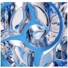 Cristal Lalique ,Vase « tourbillon « Emaillé Bleu. » 11