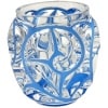 Cristal Lalique ,Vase « tourbillon « Emaillé Bleu. » 9