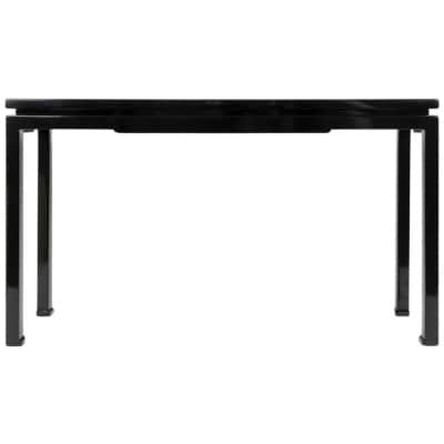 1970 Black Lacquer Console by Maison Roche 3