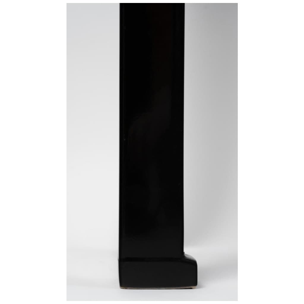 1970 Console en Laque noire par par Maison Roche 7