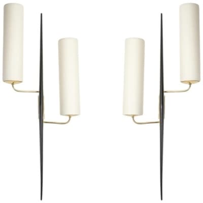 1950 Grande Paire d’Appliques Maison Arlus