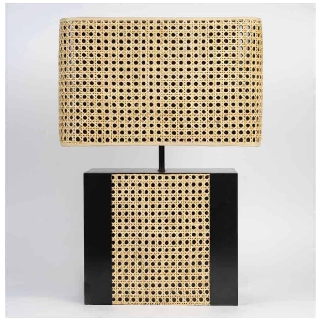 1970 Paire de lampes « cannage Parisien » Maison Roche 5