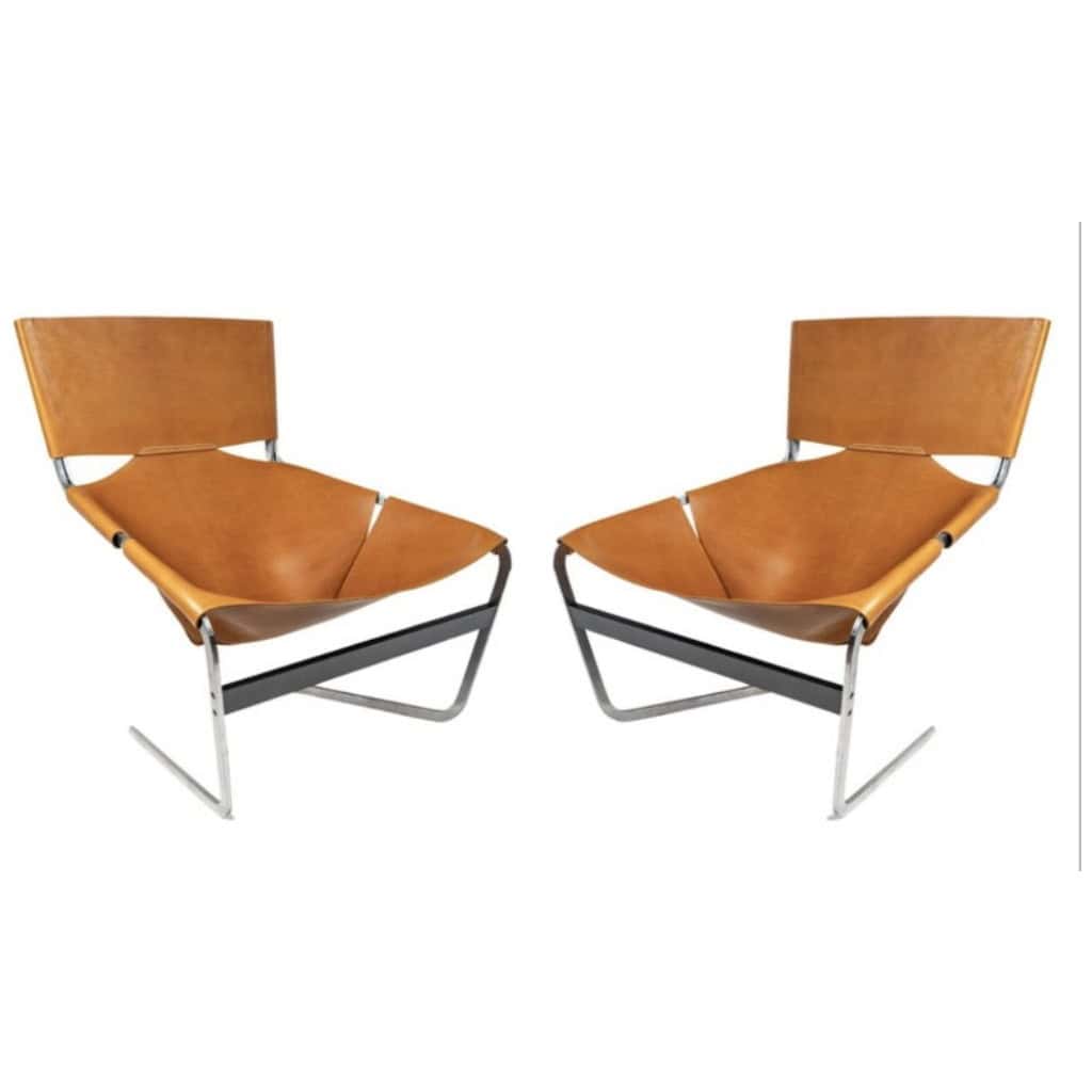 1960 Paire de Fauteuils de Pierre Paulin modèle F444 pour Artiflort 3