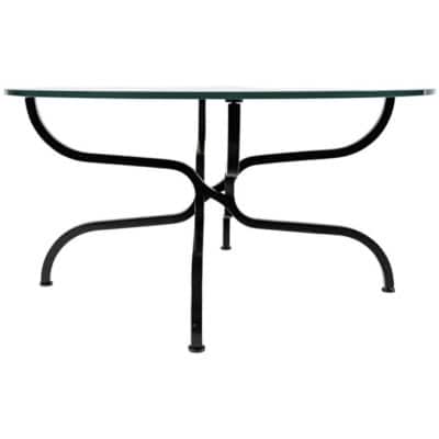 Wrought iron coffee table by Georges Geffroy 1960