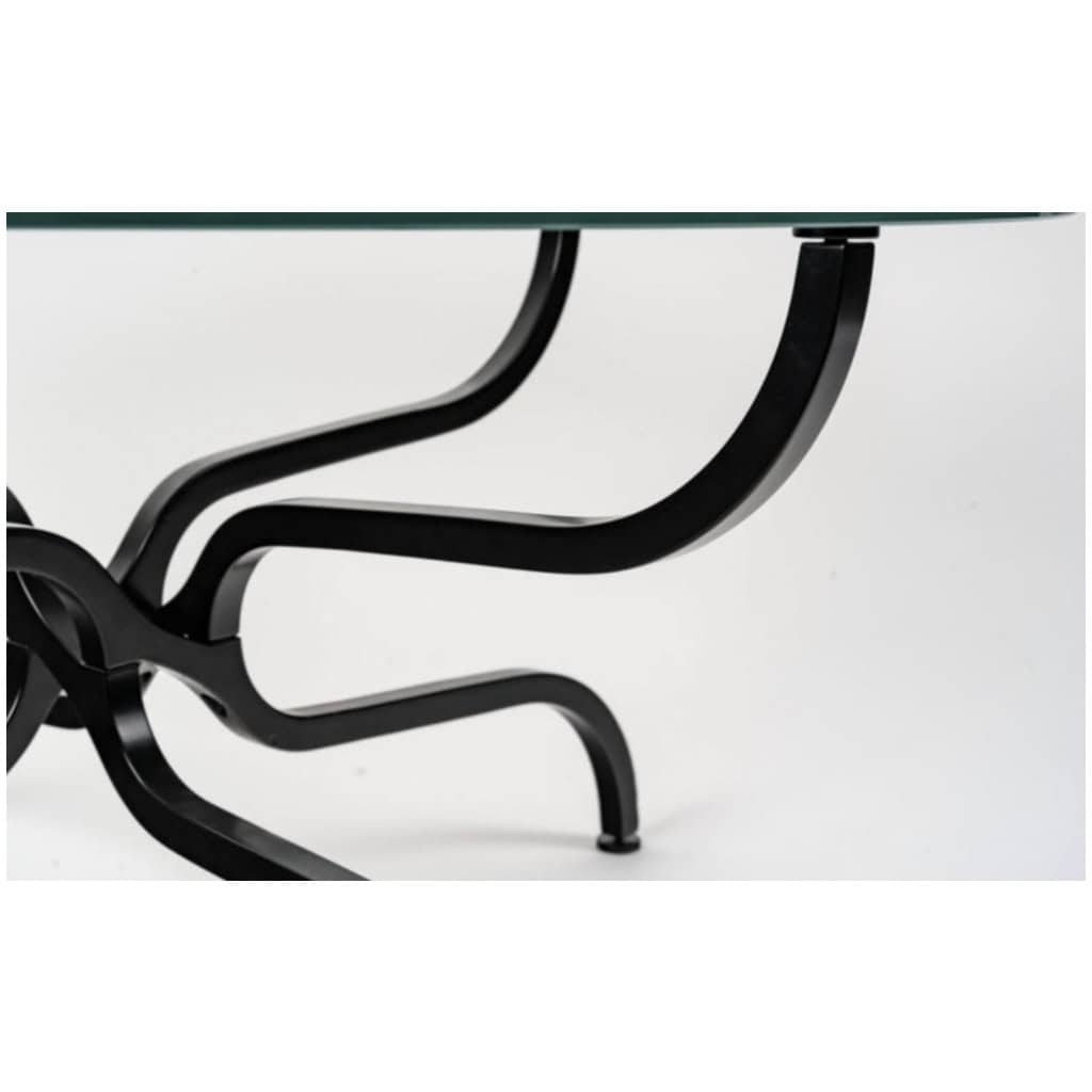 Wrought iron coffee table by Georges Geffroy 1960 4