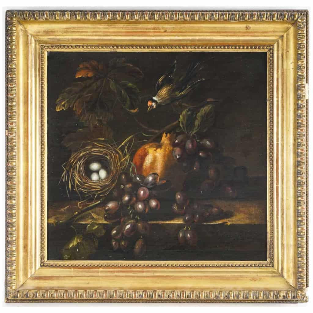Still Life With Grapes and Pomegranate. XIXth century. 3