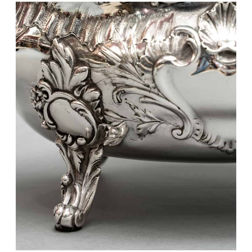 GOLDSMITH: JB FRANCOIS – IMPORTANT STERLING SILVER PLANTER XIXE5