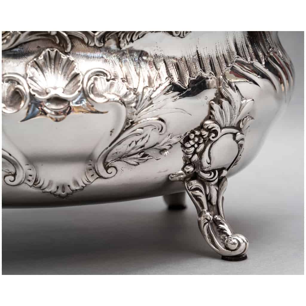 GOLDSMITH: JB FRANCOIS – IMPORTANT STERLING SILVER PLANTER XIXE6