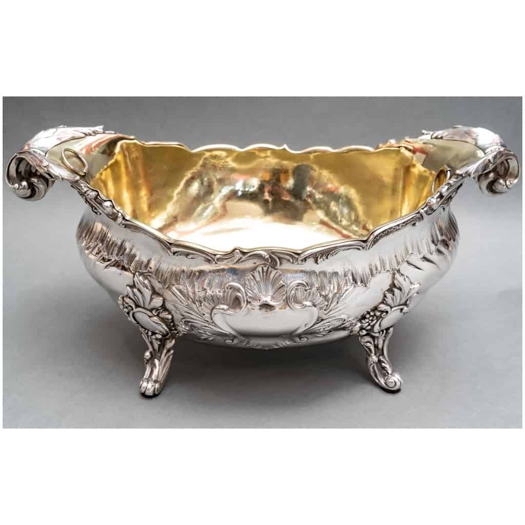 GOLDSMITH: JB FRANCOIS – IMPORTANT STERLING SILVER PLANTER XIXE8