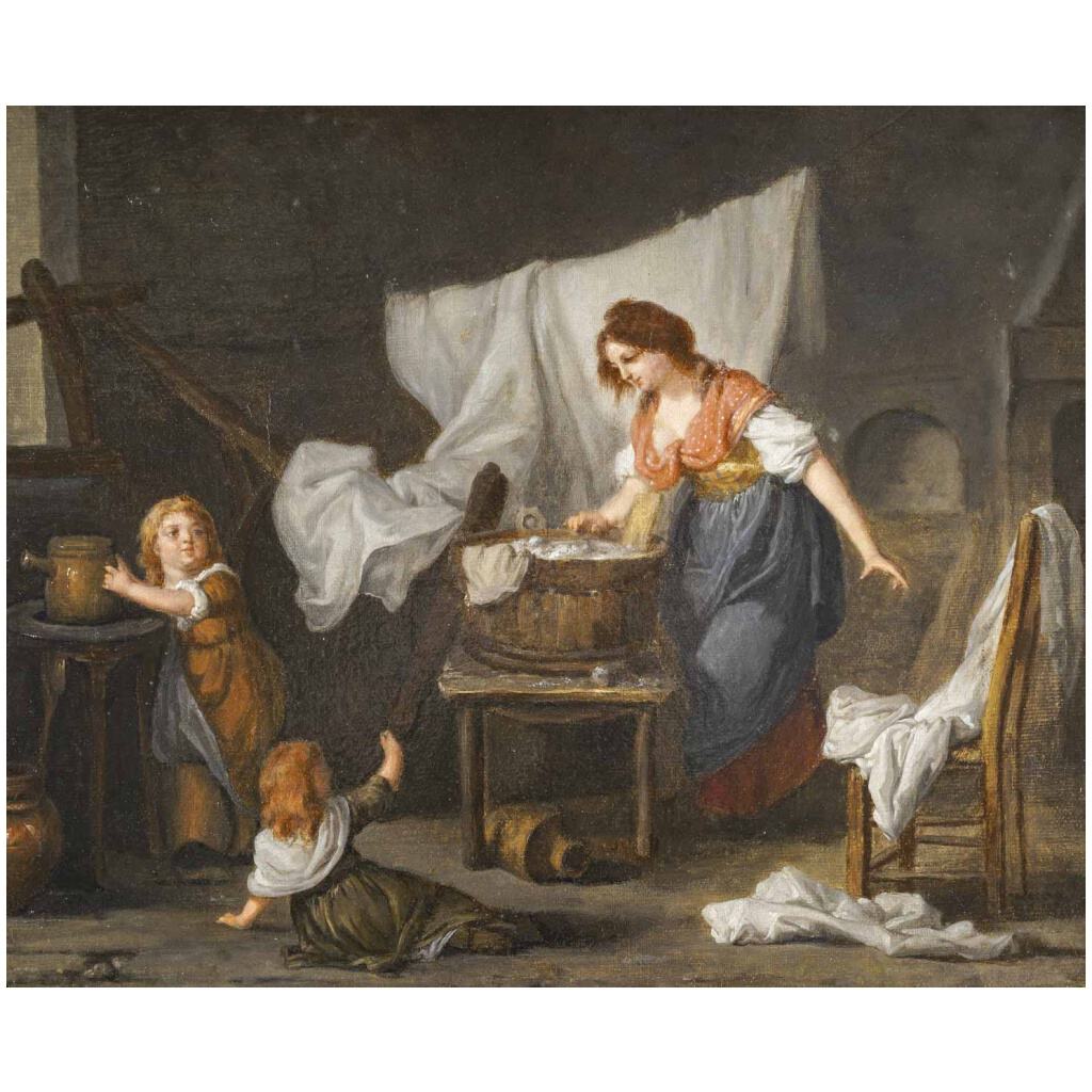 Etienne Aubry (1745-1781) - Young mother and her children 4