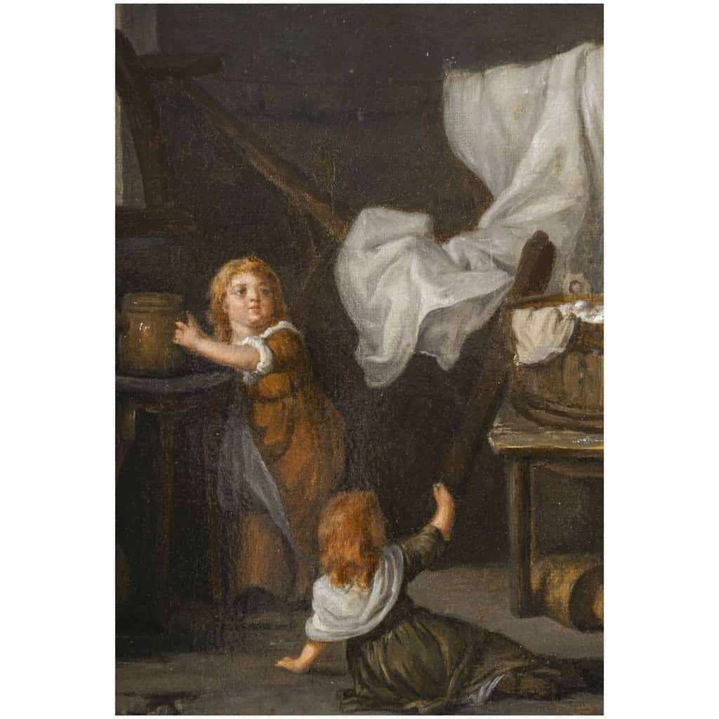 Etienne Aubry (1745-1781)-Jeune mère Et Ses Enfants 5