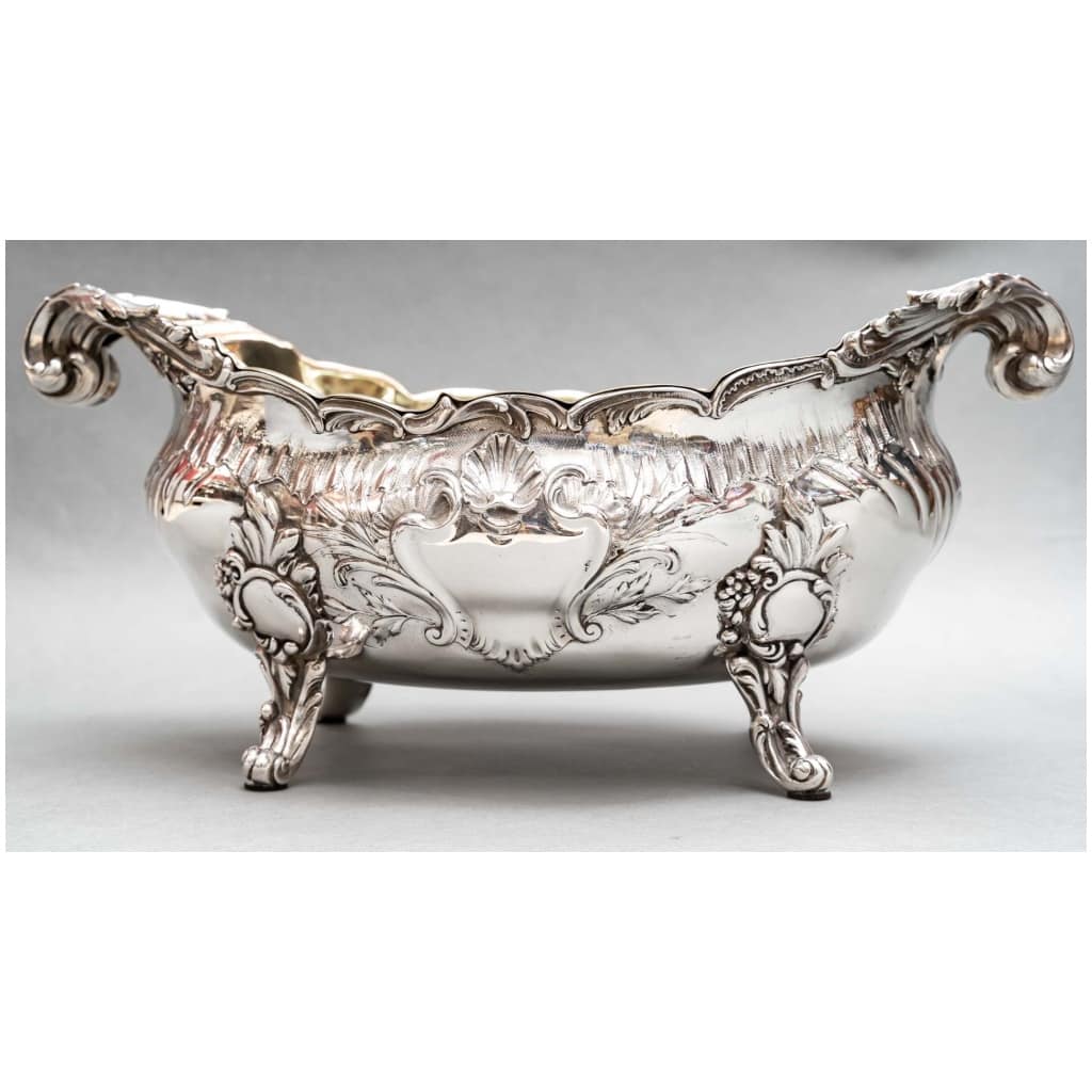 GOLDSMITH: JB FRANCOIS – IMPORTANT STERLING SILVER PLANTER XIXE3