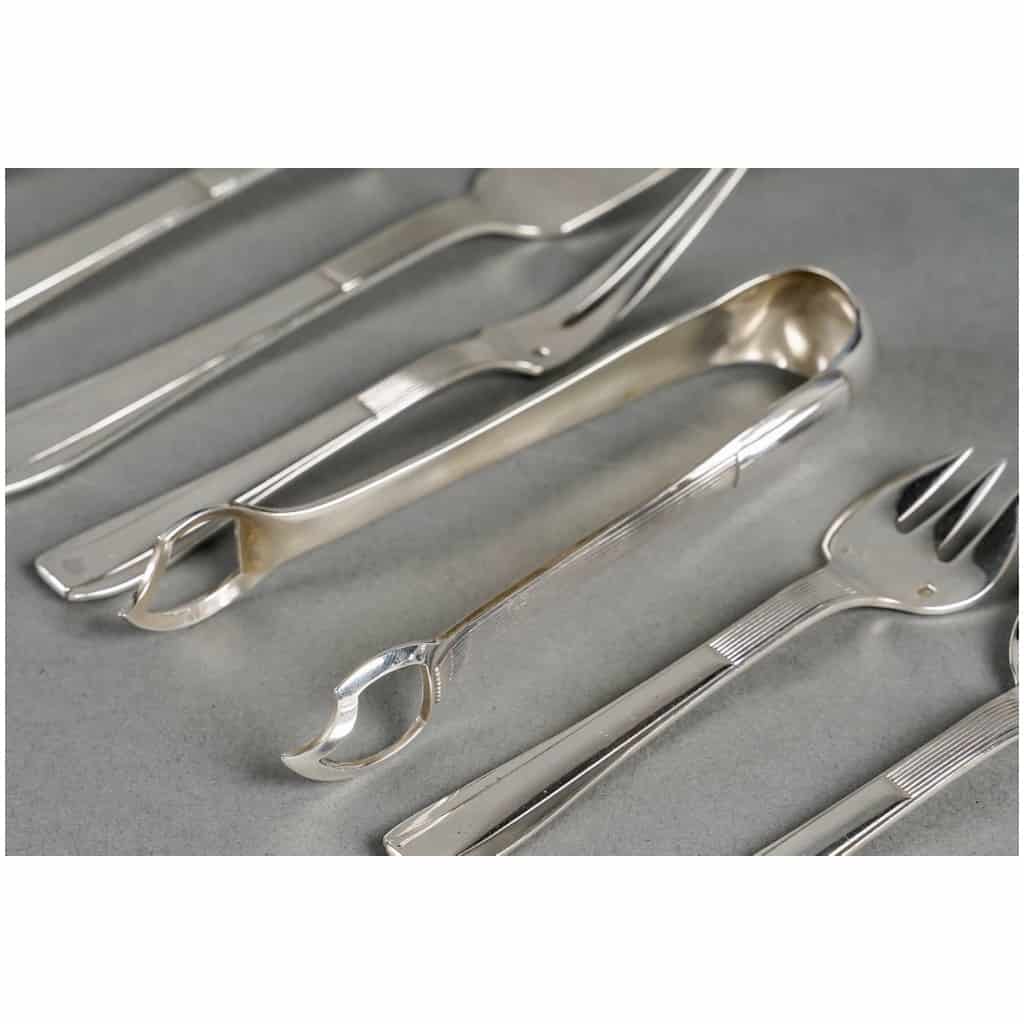 Puiforcat – Art Deco Nice Sterling Silver Cutlery Set – 192 Pieces 9