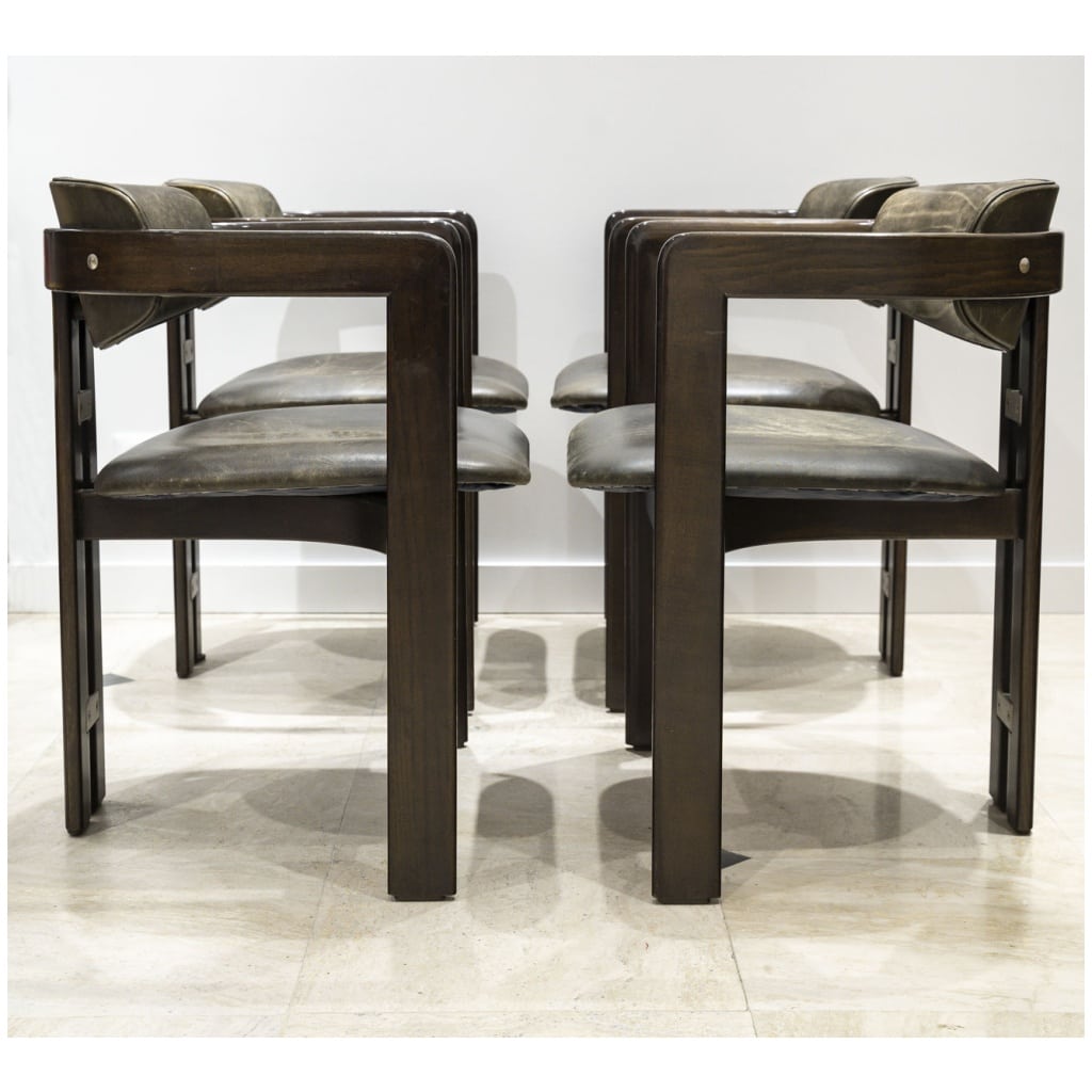 Suite Of 4 Pamplona Armchair Chairs By Savini – Edition Pozzi 4