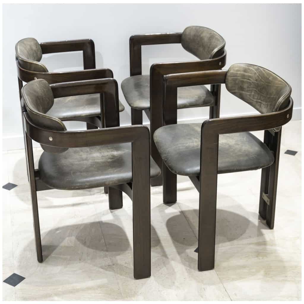 Suite Of 4 Pamplona Armchair Chairs By Savini – Edition Pozzi 5