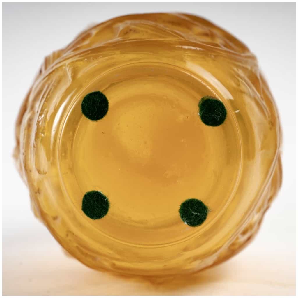 1921 René Lalique – Opalescent Yellow Glass Bramble Vase 5