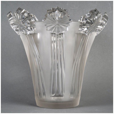 1950 Marc Lalique – Vase Sirius Comètes Cristal Blanc