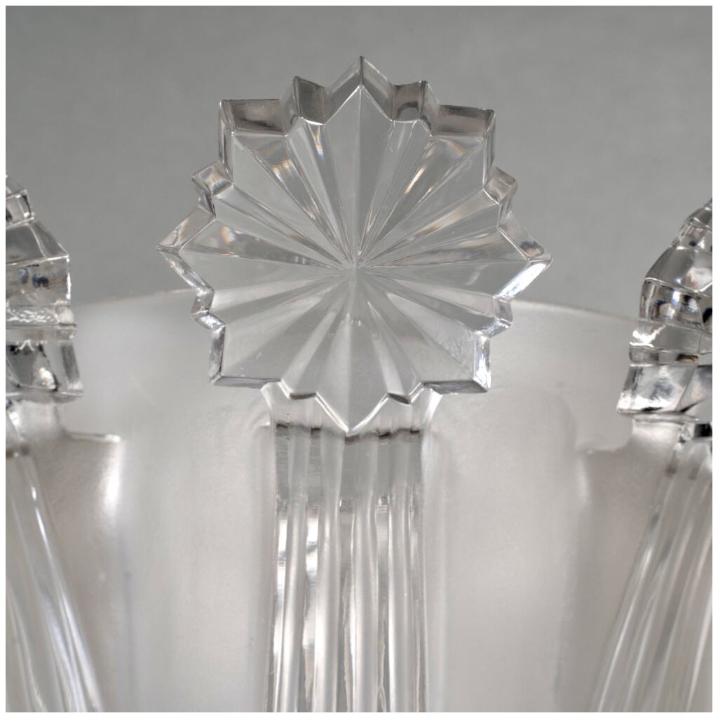 1950 Marc Lalique – Vase Sirius Comètes Cristal Blanc 7