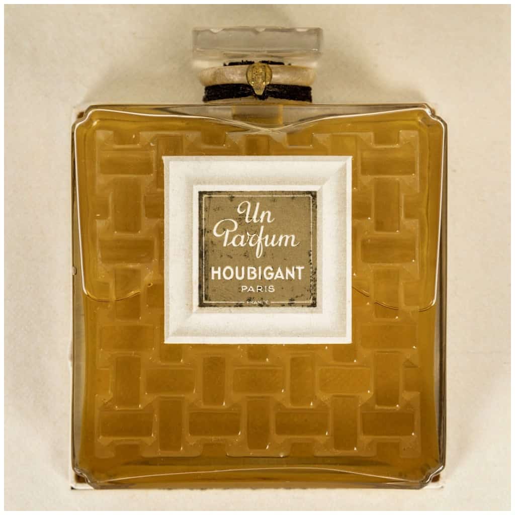 1919 René Lalique – Flacon Un Parfum Verre Blanc Scellé Avec Boîte pour Houbigant 5