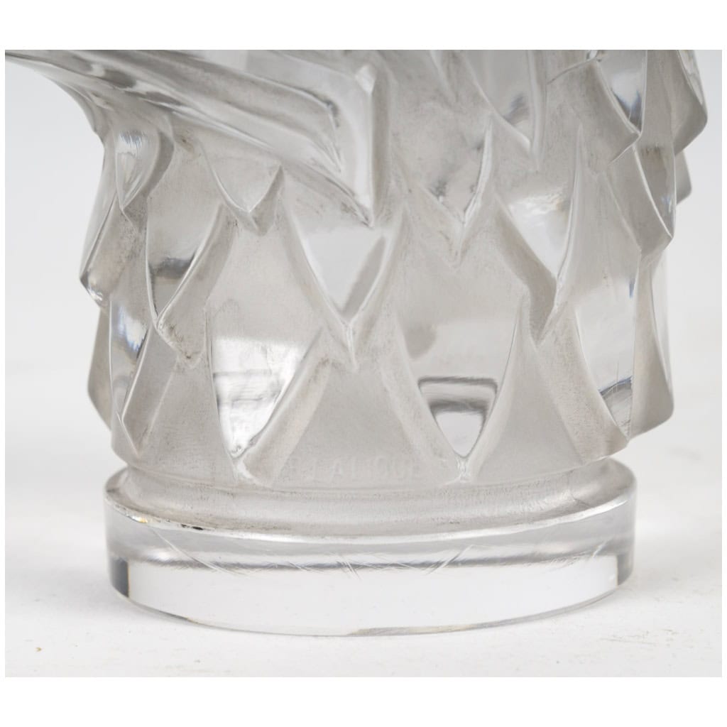 1928 René Lalique – Automobile Mascot Eagle Head White Glass 10