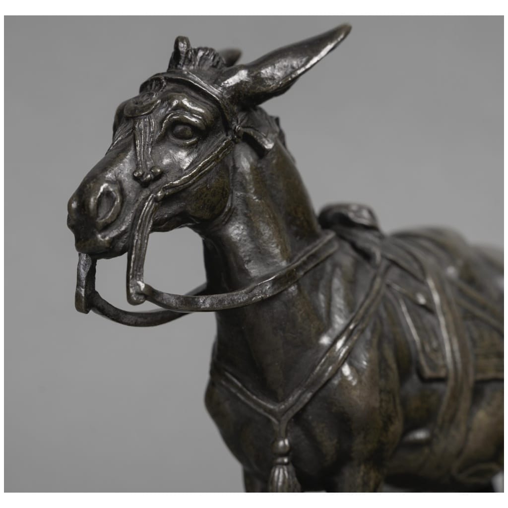 Sculpture – Donkey, Alfred Barye (1839-1895) – Bronze 5