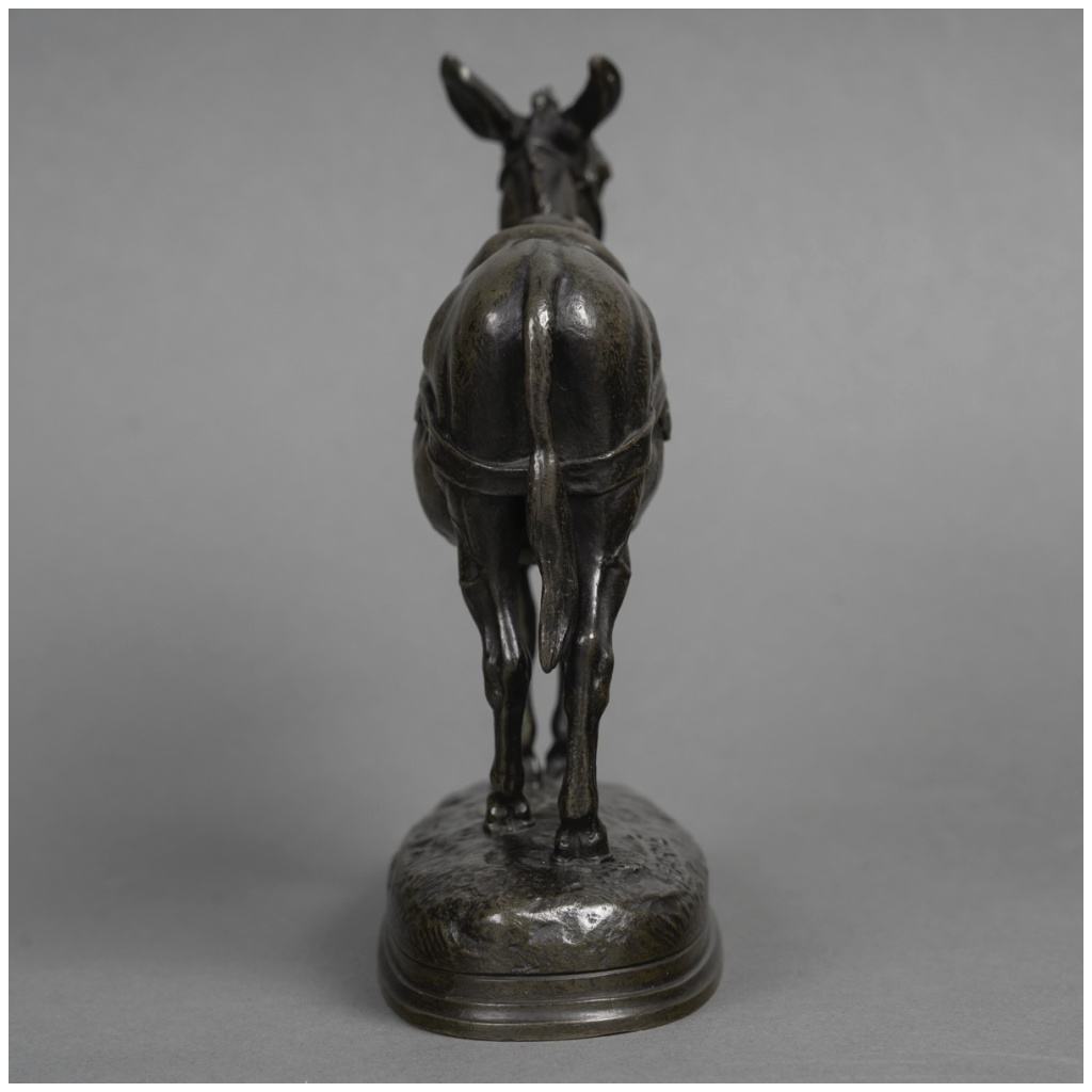 Sculpture – Donkey, Alfred Barye (1839-1895) – Bronze 10