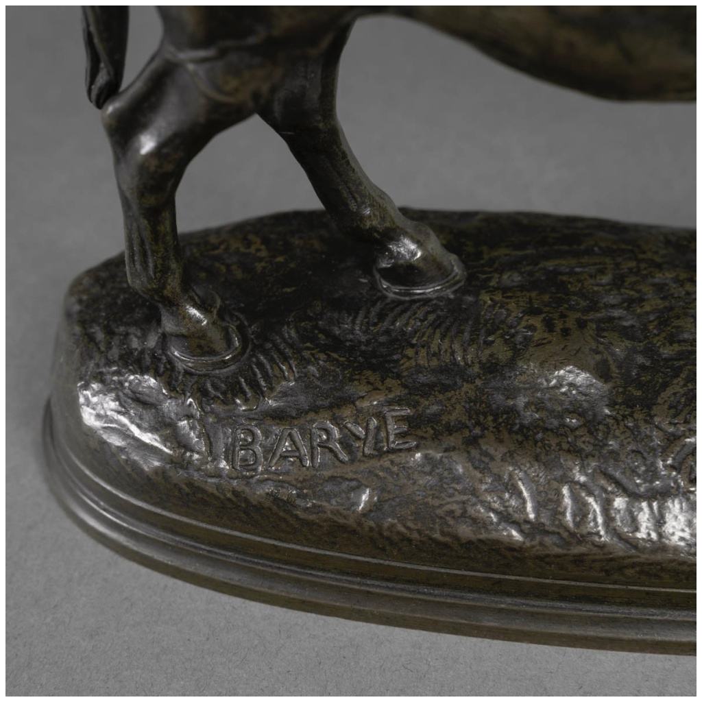 Sculpture – Âne , Alfred Barye (1839-1895) – Bronze 11