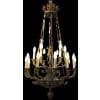Important lustre Empire 18 lumières en bronze ciselé et doré. Travail du début 19ème siècle d’époque Empire 13