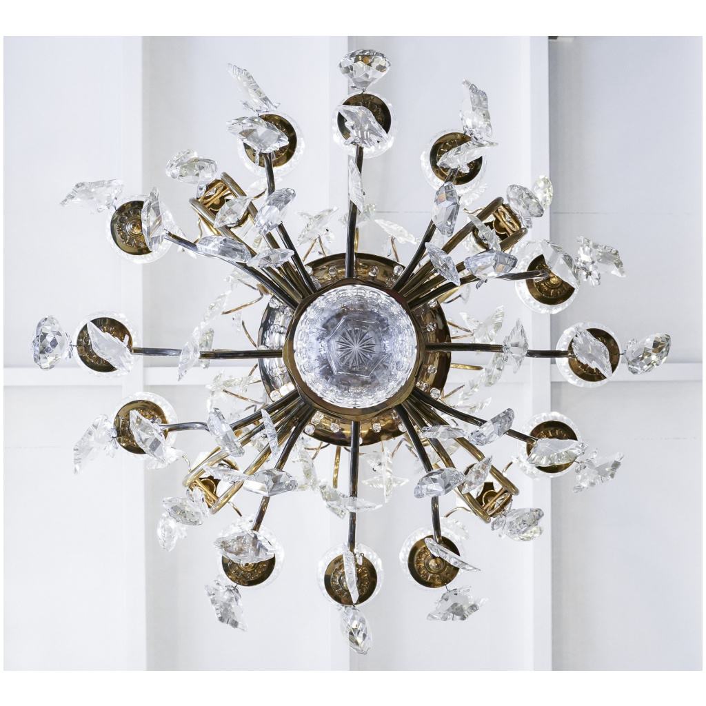 Bronze and crystal chandelier with 12 arms of Light 5