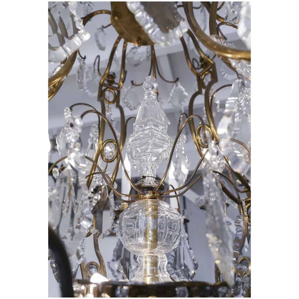 Bronze and crystal chandelier with 12 arms of Light 7