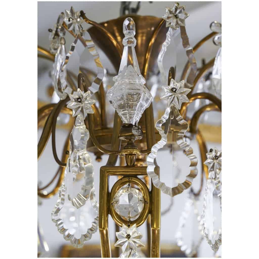 Bronze and crystal chandelier with 12 arms of Light 8