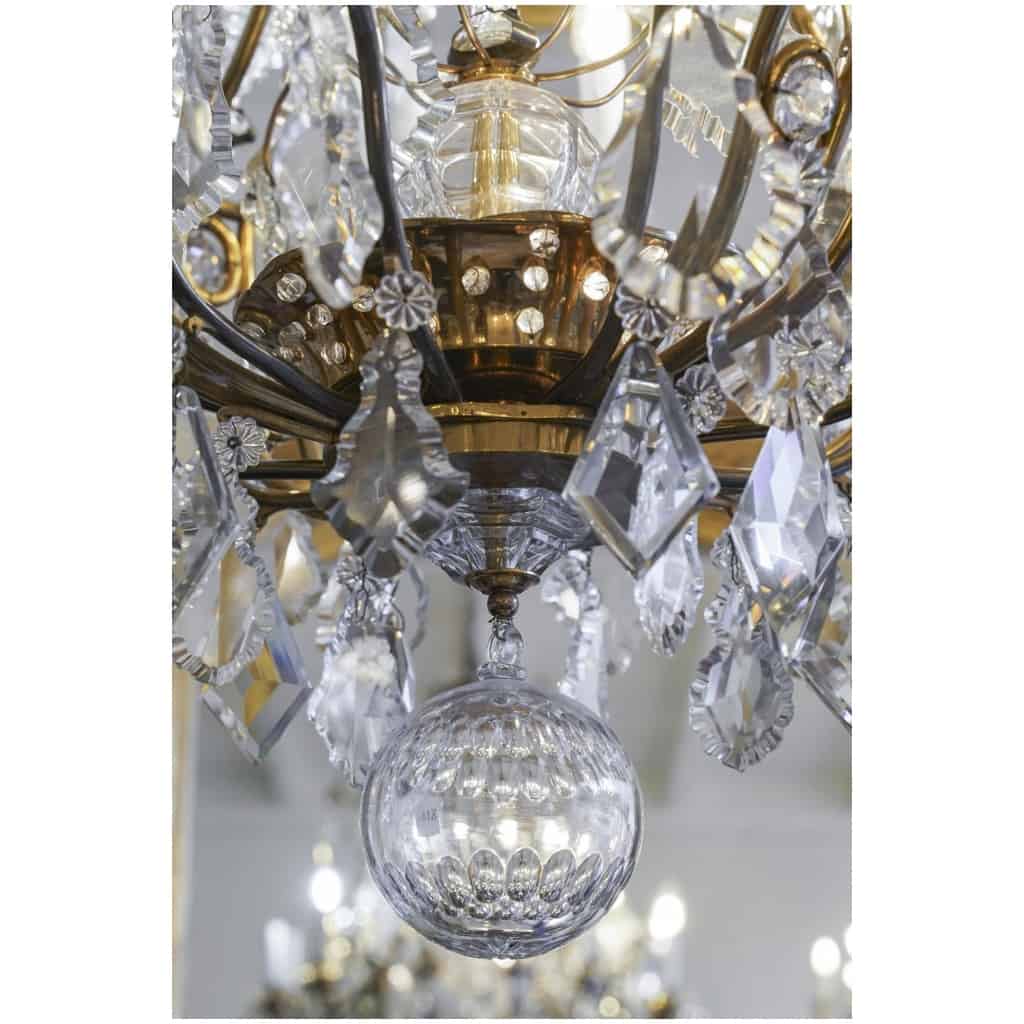 Bronze and crystal chandelier with 12 arms of Light 9